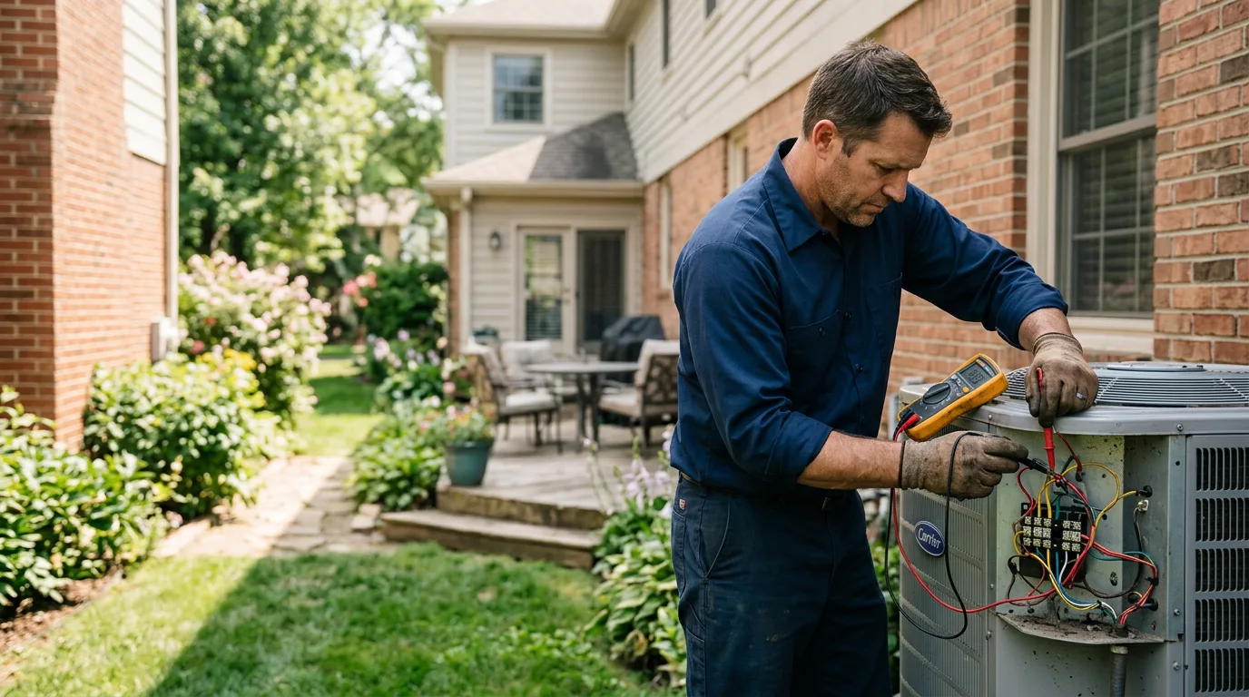 HVAC technician working near Frisco, TX